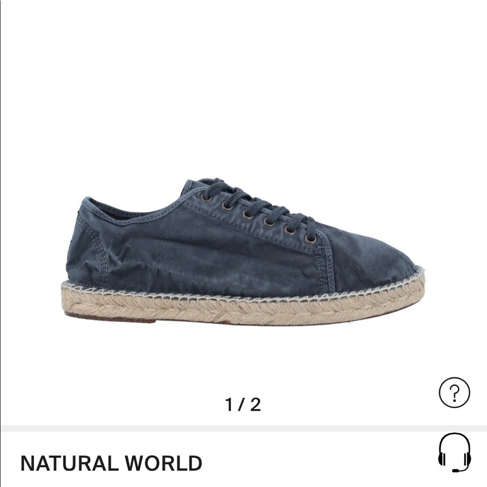 NWT Natural World Spanish handmade canvas shoes